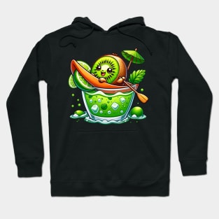 Kiwi Cocktail Cutie - Tropical Fruit Party Delight Hoodie